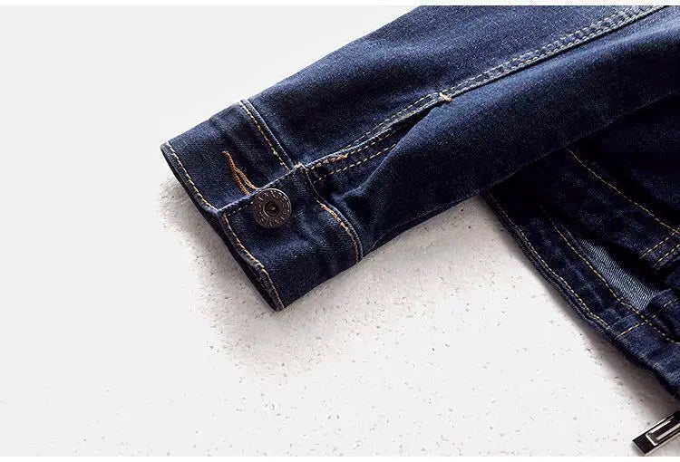 Short Zipper Stretch Denim Jacket Women Slim Vintage Spring Autumn Lady Long-sleeved Motorcycle Coat Casual Female Jean Outwear