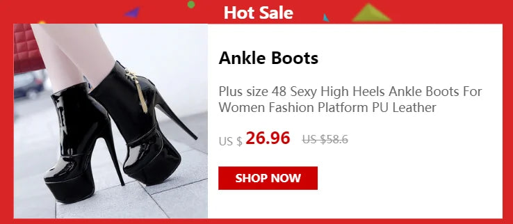 Women's White Ankle Boots Platform Shoes Fashion Buckle High Heels Yellow Black Autumn Winter Short Boot Ladies Large Size 50