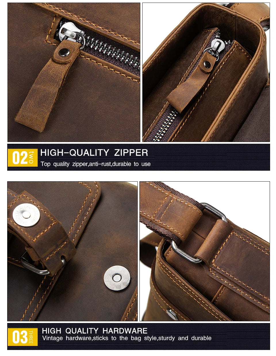 CONTACT'S crazy horse genuine leather men's bag vintage man shoulder bags for laptop messenger bags male bolsa crossbody handbag