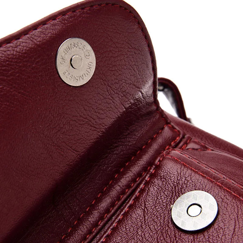 Hot Women Leather Messenger Bag Luxury Handbags Designer High Quality Female Vintage Crossbody Bags For Women Flap Shoulder Bags