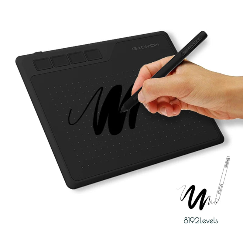 GAOMON S620 6.5x4 Inch Digital Graphic Tablet for Drawing Painting Game OSU, 8192 Level Pen Tablet Support Android Windows MacOS