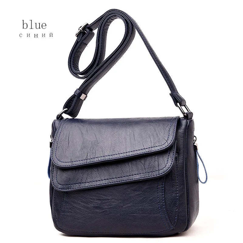 Hot Women Leather Messenger Bag Luxury Handbags Designer High Quality Female Vintage Crossbody Bags For Women Flap Shoulder Bags