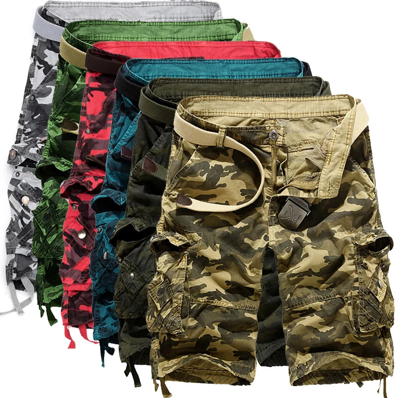 Casual Shorts Mens Camouflage Mens Cargo Shorts Outwear Summer Hot Sale Quality Cotton Brand Clothing Male Sweatpants Military