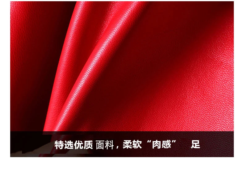 Nerazzurri High Quality Red Black Maxi Pu Leather Trench Coat for Women Extra Long Skirted Elegant Overcoat Fashion 5xl 6xl 7xl