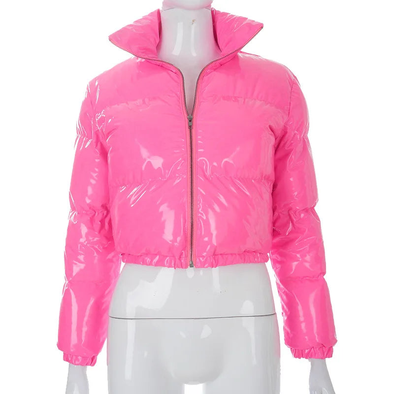 Winter Down Jacket Women 2025 White Color Cropped Puffer Jacket Parka Outwear Thick Bubble Coat Fashion Streetwear Plus Size