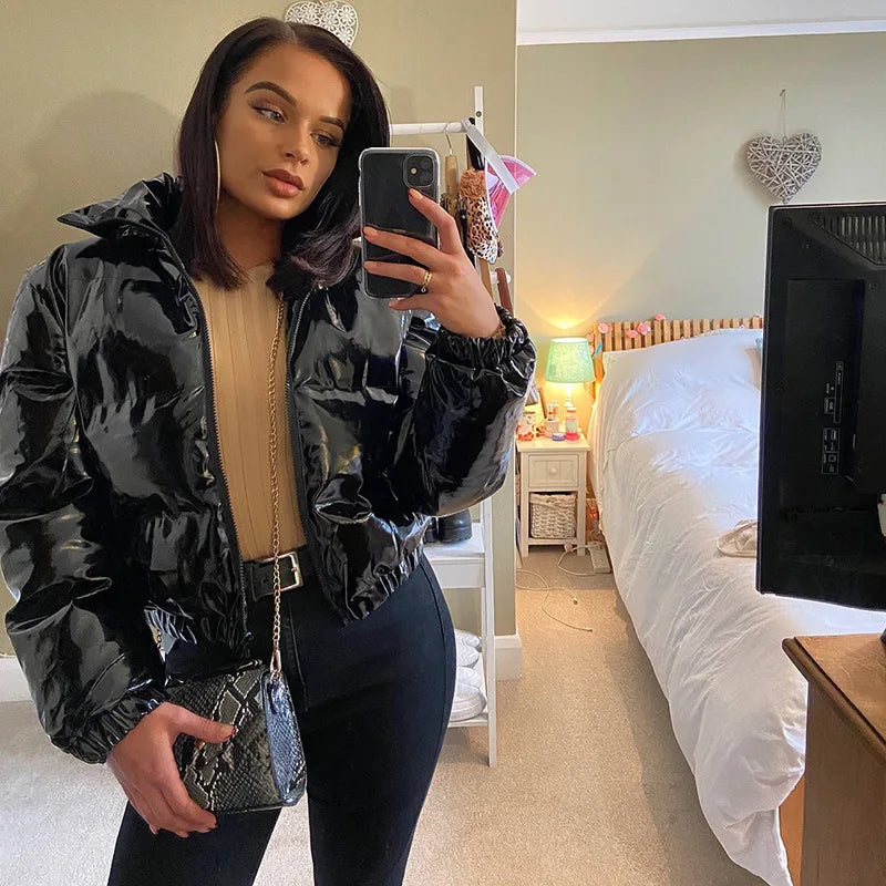 Winter Down Jacket Women 2025 White Color Cropped Puffer Jacket Parka Outwear Thick Bubble Coat Fashion Streetwear Plus Size