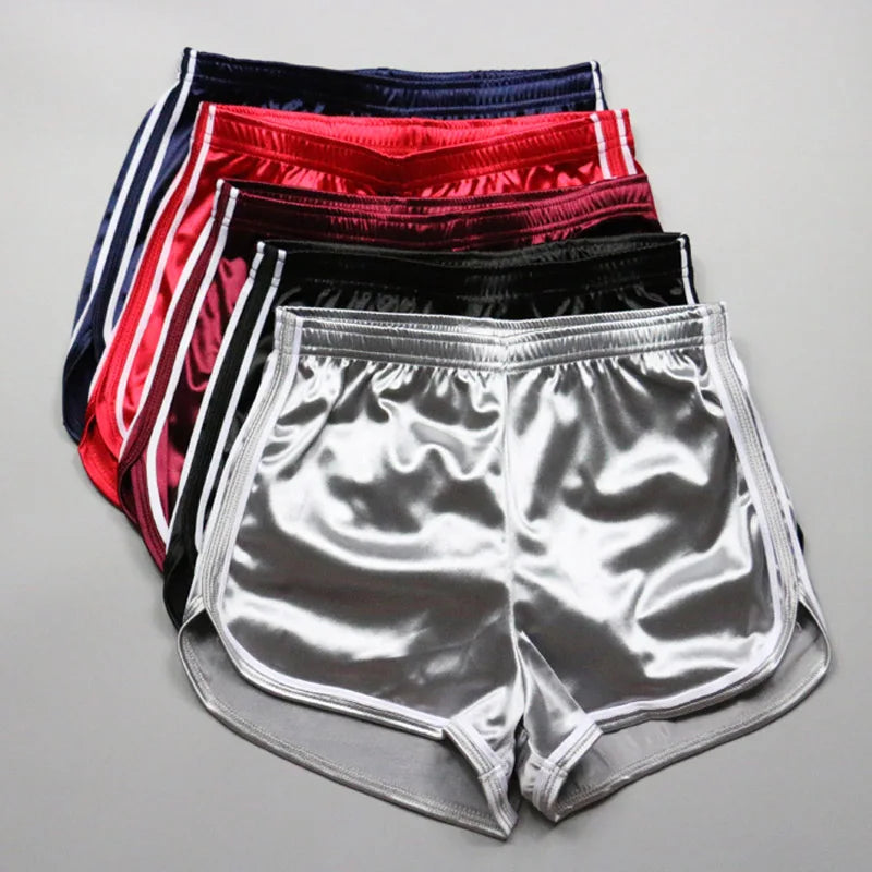 New 2024 Women Shorts Summer Silk Slim Beach Casual White Egde Shorts Hot