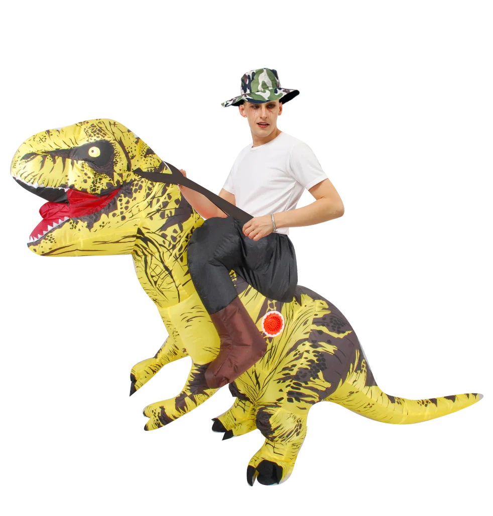 T-REX Monster Inflatable Costume Blow Up Cosplay Dinosaur Clothing Carnival Halloween Christma Dress For Man Woman Party Show