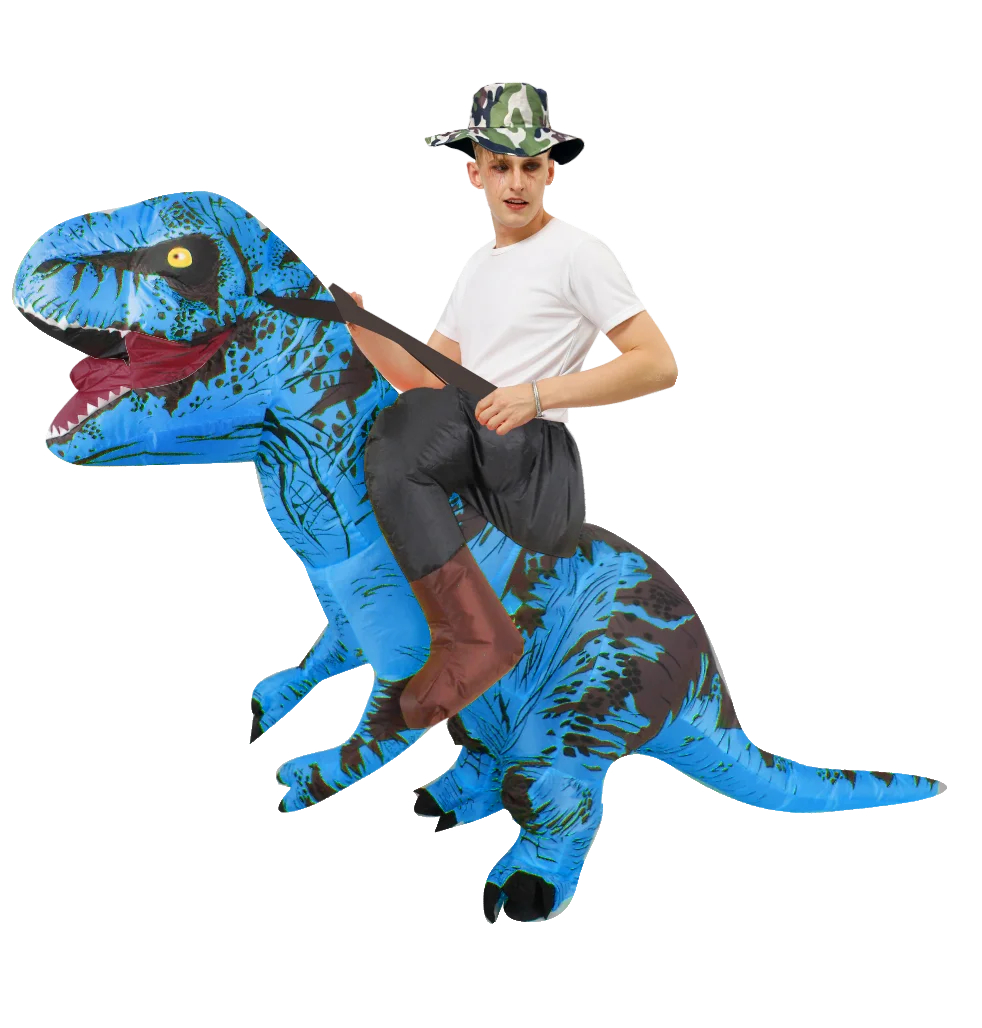 T-REX Monster Inflatable Costume Blow Up Cosplay Dinosaur Clothing Carnival Halloween Christma Dress For Man Woman Party Show