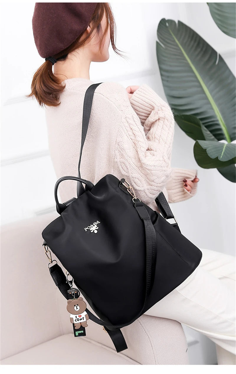 NEW Fashion Anti Theft Women Backpack Durable Fabric Oxford School Bag Pretty Style Girls School Backpack Female Travel Backpack