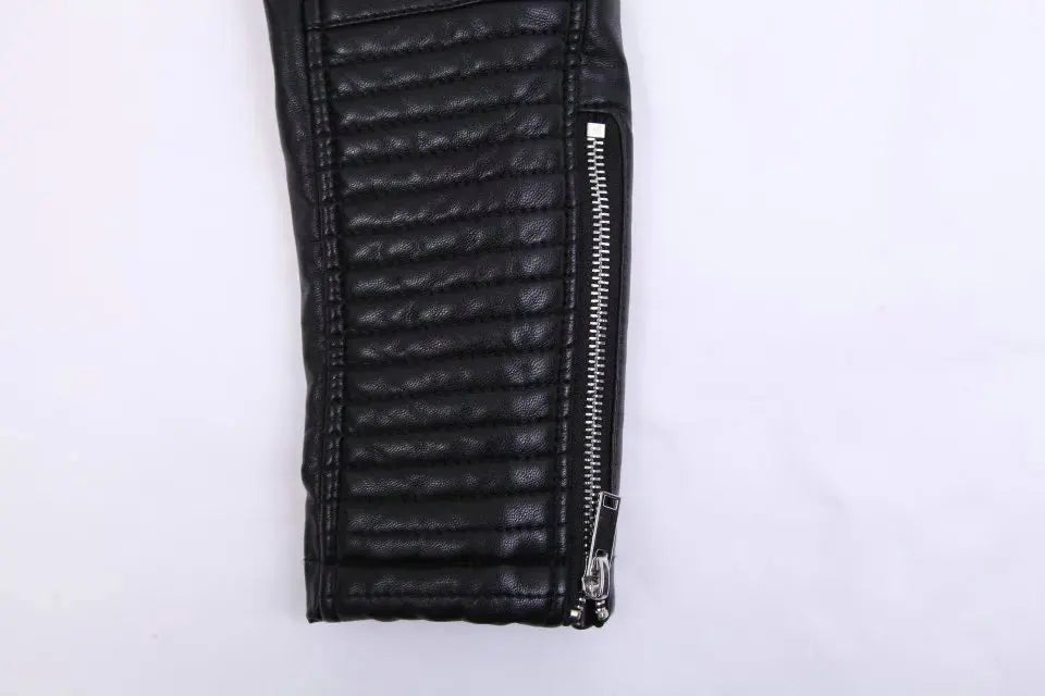 2026 Hot Fashion Women New Winter Warm Faux Leather Jackets with Fur Collar Belt Ladies Thick Black Moto & Biker Outerwear Coats