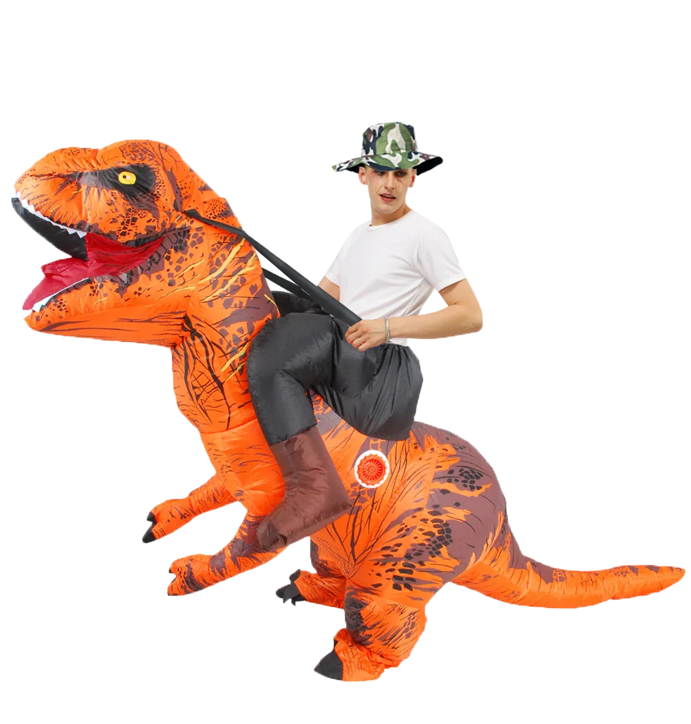 T-REX Monster Inflatable Costume Blow Up Cosplay Dinosaur Clothing Carnival Halloween Christma Dress For Man Woman Party Show