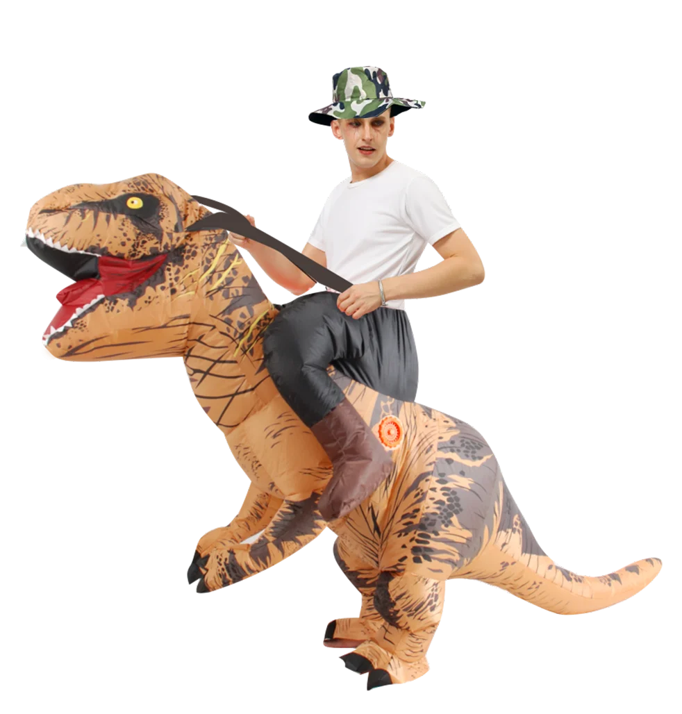 T-REX Monster Inflatable Costume Blow Up Cosplay Dinosaur Clothing Carnival Halloween Christma Dress For Man Woman Party Show