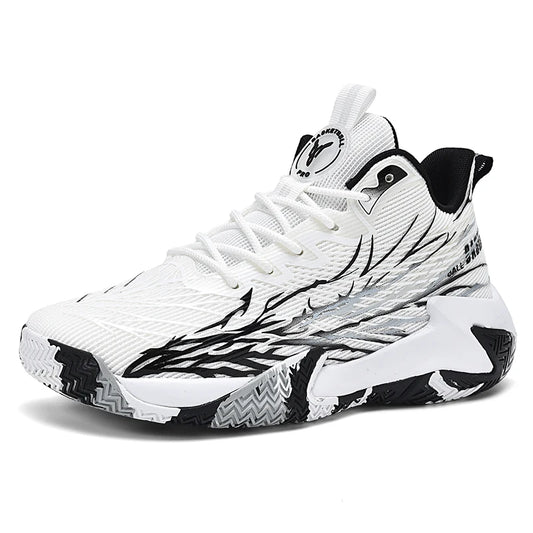 Mens Big Size Basketball Shoes High Top Athletic Sneakers Breathable Cushioning Training Shoes for Outdoor Sports Large Feet
