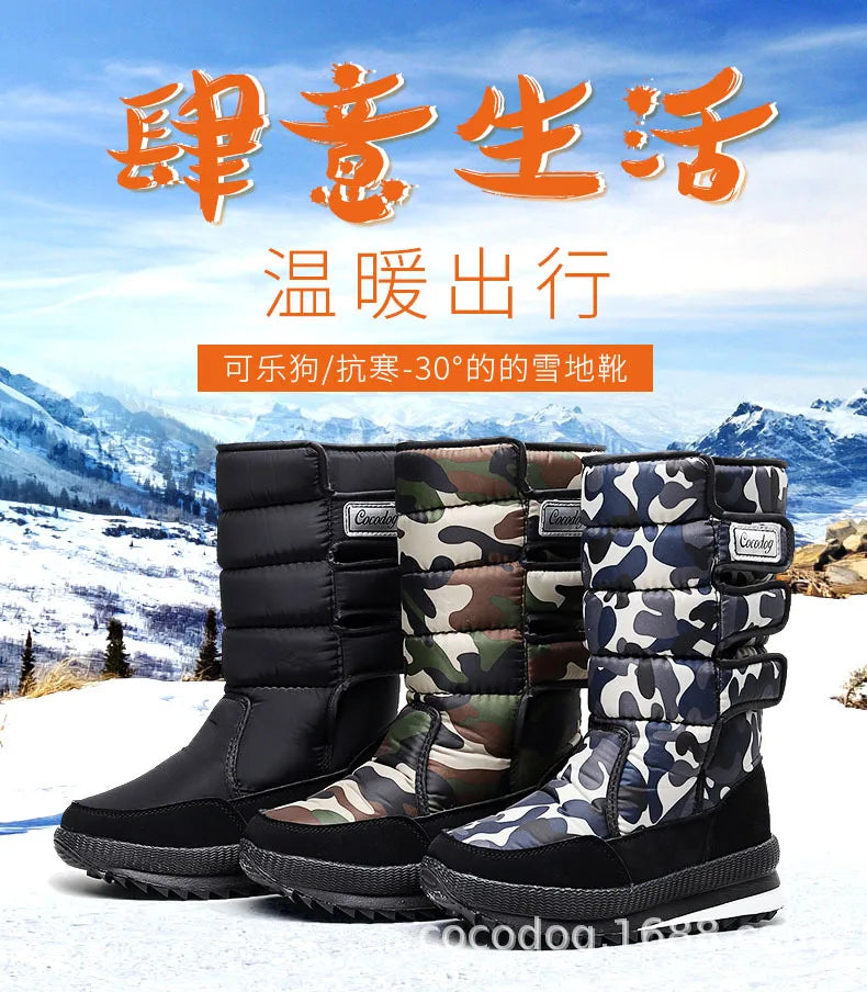 Women Snow Boots Platform Winter Boots Thick Plush Waterproof Non-slip Boots Fashion Women Winter Shoes Warm Fur Botas mujer