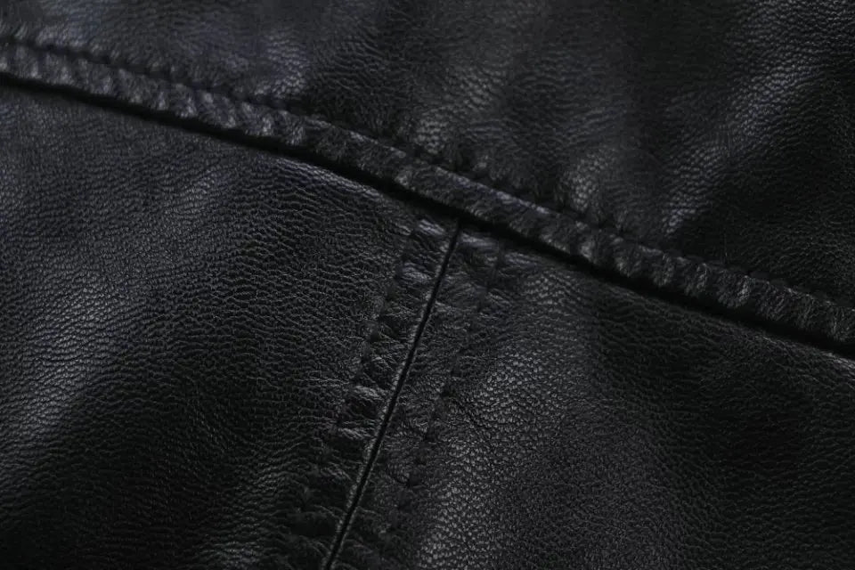 2026 Hot Fashion Women New Winter Warm Faux Leather Jackets with Fur Collar Belt Ladies Thick Black Moto & Biker Outerwear Coats