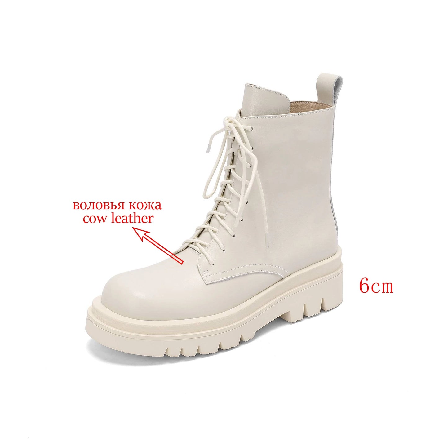 Krazing Pot Wool Winter Keep Warm Snow Boots Full Grain Leather Round Toe High Heels Sheep Fur Lace Up Plus Size Ankle Boots L05