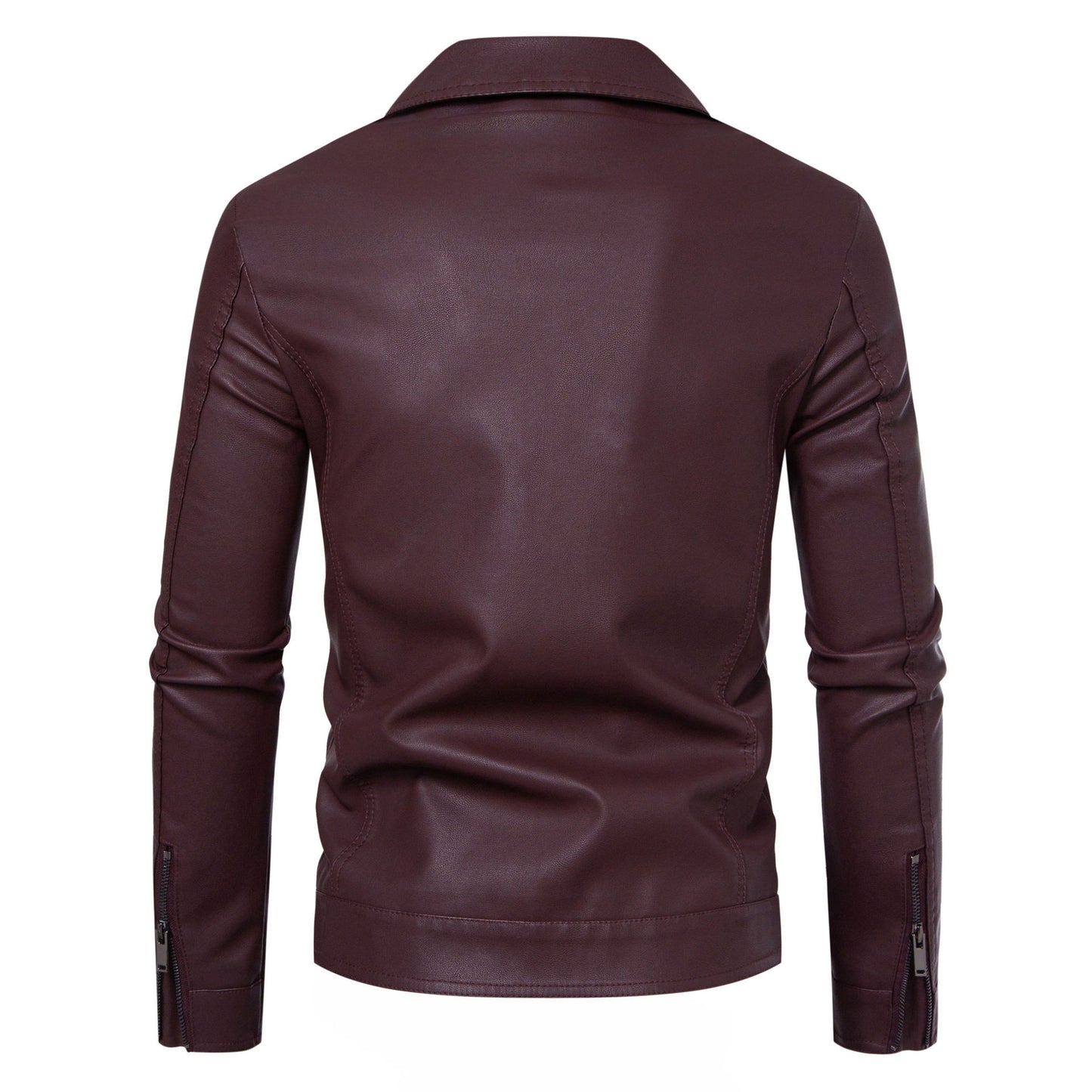 Minglu Hooed Black Pu Mens Leather Jacket Spring Autumn Long Sleeve Slim Fit Solid Color Faux Leather Zipper Male Coats 5XL