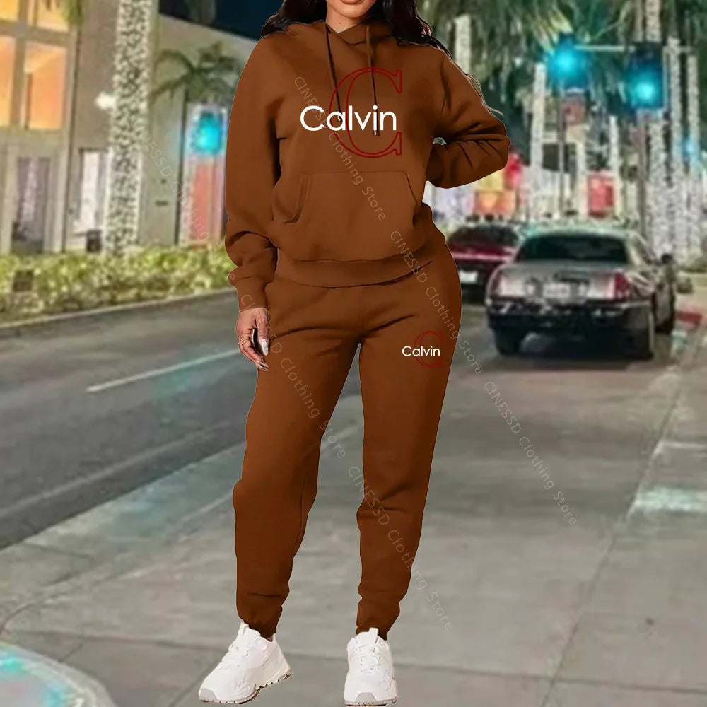 Hoodies Women Pants Sets Sweatshirt And Sweatpant Full Outfit Spring Autumn Loose Fit Stylish Trendy Designer Clothing Women Set