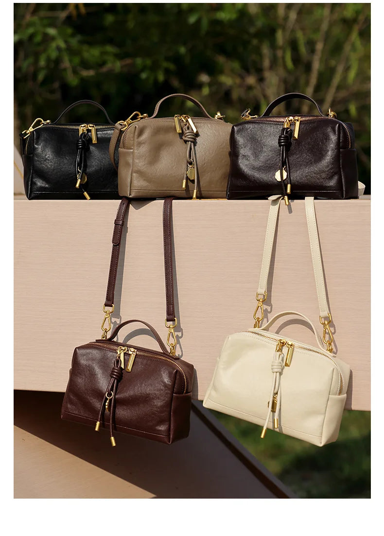 YANATARI Luxury Handbags Female Crossbody Bags Shoulder Bag Women Bags New Fashion 2026 Genuine Cowhide Leather Satchel