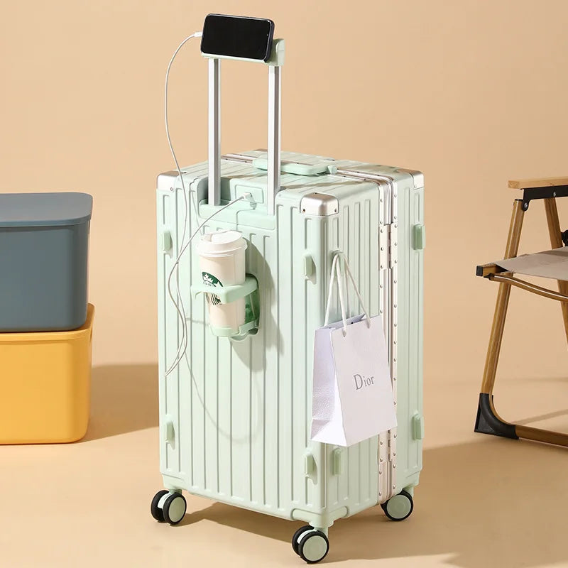 Large Capacity Suitcase 30/32 inchThickened Strong and Durable Aluminium Frame Luggage Trolley Case 20-28 inch Carry-on Suitcase