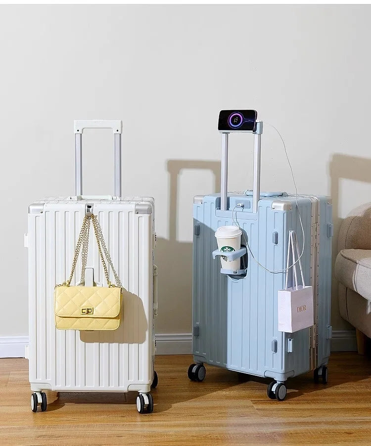 Large Capacity Suitcase 30/32 inchThickened Strong and Durable Aluminium Frame Luggage Trolley Case 20-28 inch Carry-on Suitcase