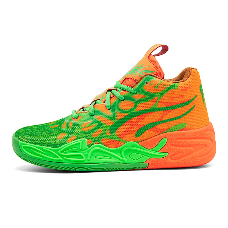 High Top Basketball Shoes for Men Women Anti-Slip Outdoor Sports Sneakers Breathable Athletic Training Shoes for Gym Running