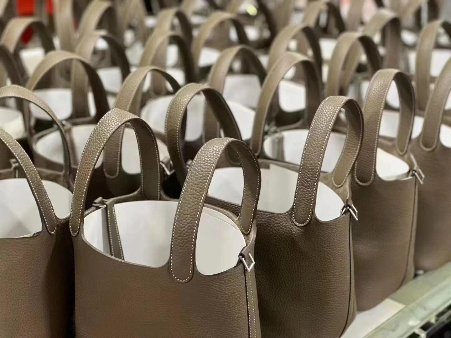 Fashion Classic Womens Bucket Bags Leather Lady Hand Bags High Quality Genuine Leather Luxury Ladies Top Handle Handbags