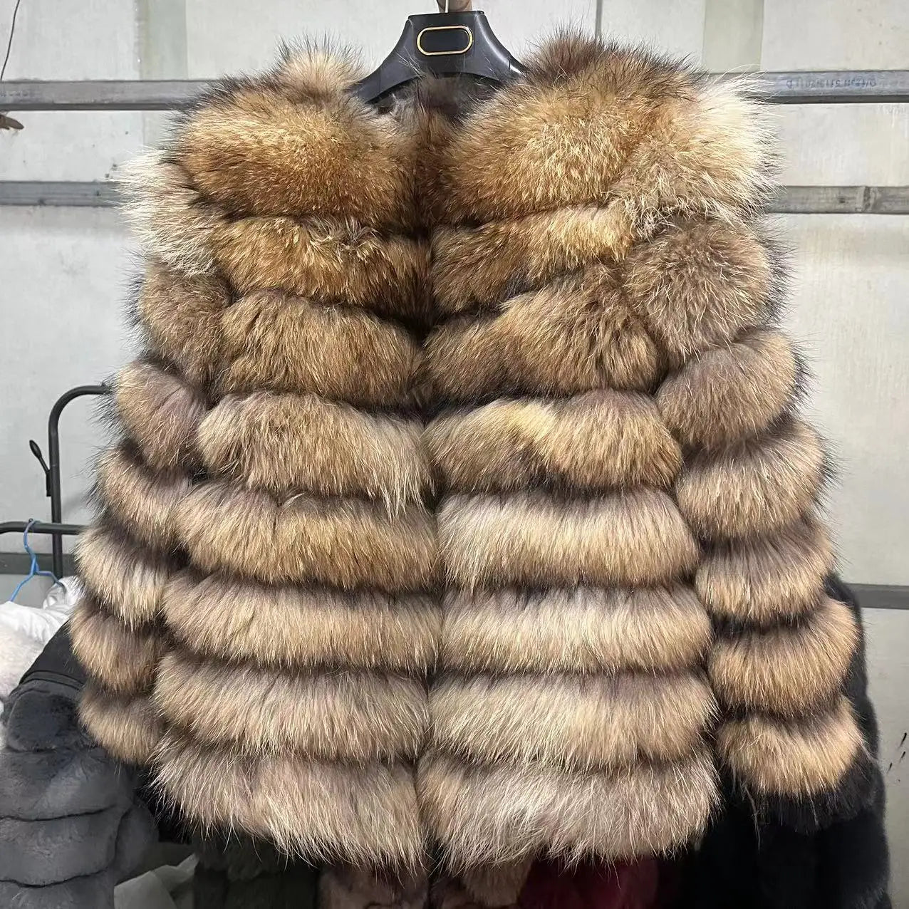 NEW Style Length Sleeves 4in1 Real Fur Coats Women Natural Real Fur Jackets Vest Winter Outerwear Women Fox Fur Coat Quality Fur