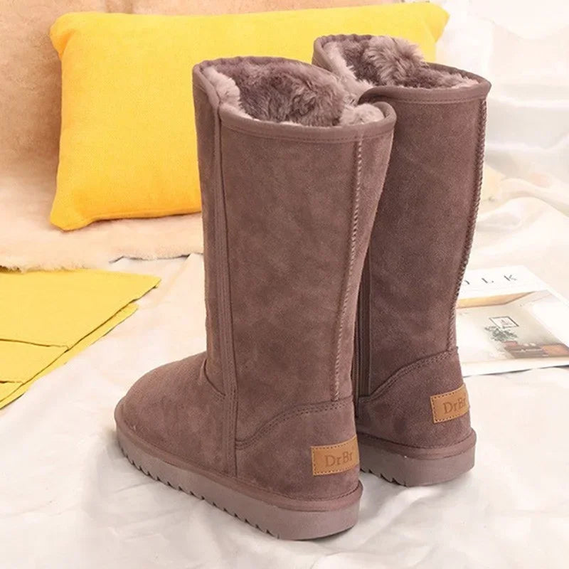 High Quality Classic Ladies Girls Winter Snow Boots  Warm Women's Shoes Fur Plus Velvet Knee Shoes for Women Thigh High Boots