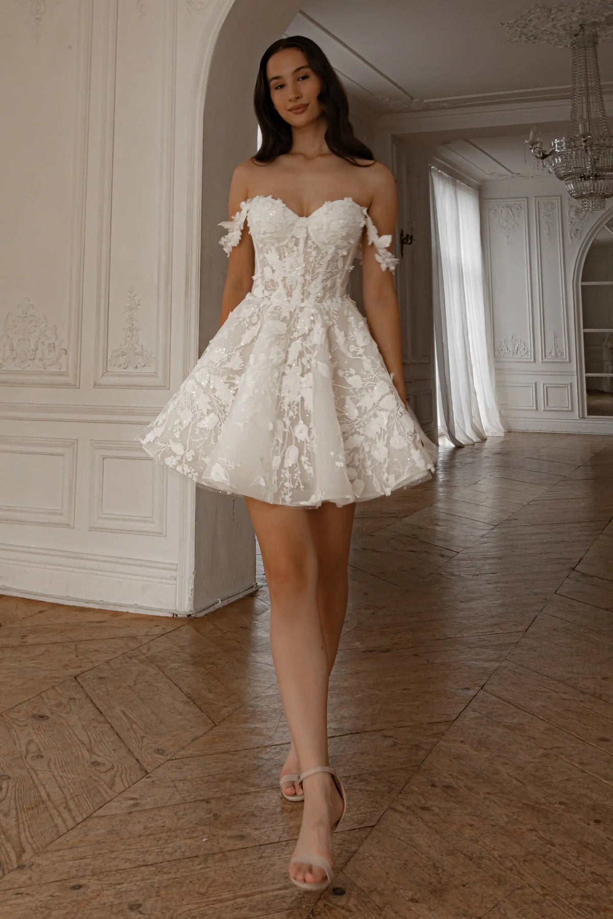 Customized Detachable Spaghetti Straps Wedding Dress 2 in 1 Lace Skirt Satin Ball Gown for Bride casamento Dress