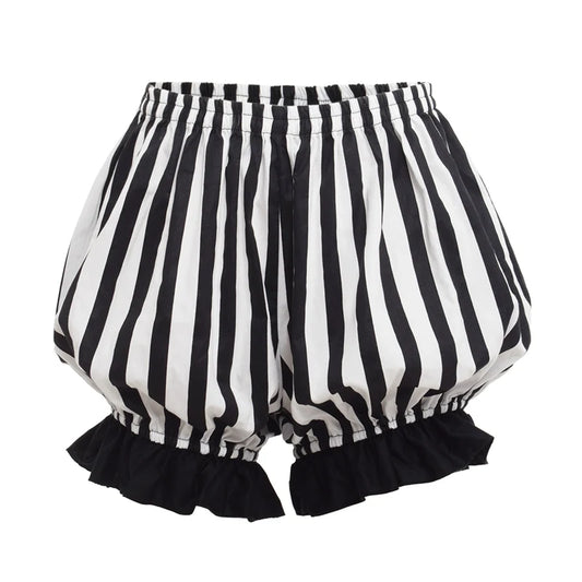 Lolita Bloomers Women Vintage Cosplay Bottoming Pumpkin Striped Shorts