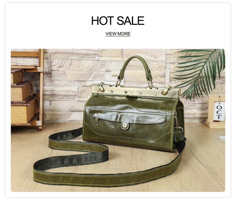 CONTACT'S Genuine Leather Top Handle Bags for Women Sling Shoulder Bags Tote Bag Handbags Metal Frame Female Bags Office Ladies