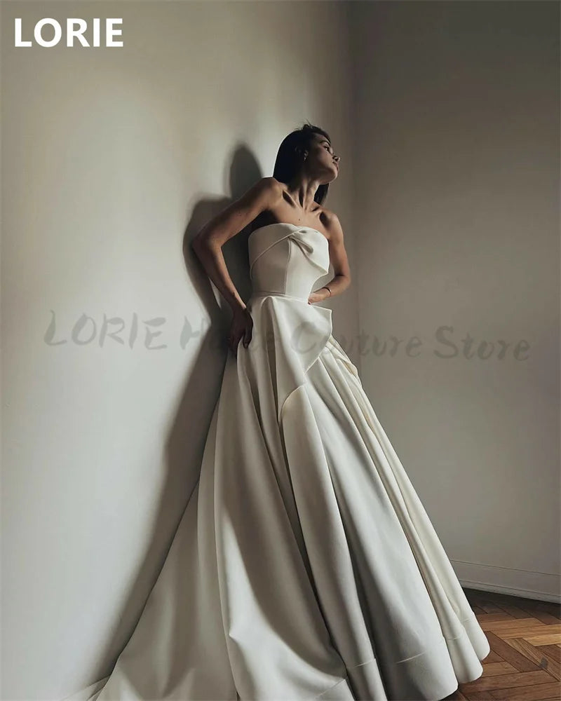 LORIE A-line Strapless Wedding Dress vestidos de novia فساتين سهرة Elegant Princess Wedding Gown Customized 2025