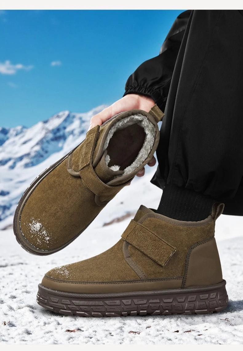 Mens Winter Snow Boots High Top Warm Comfortable Slip Resistant Shoes for Cold Weather
