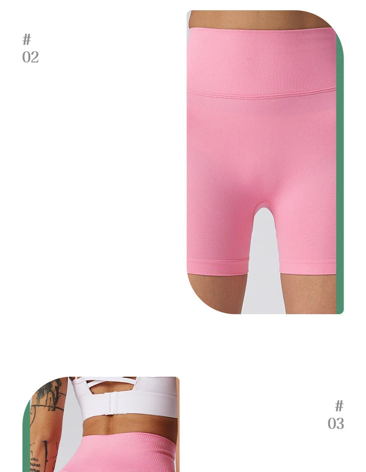 BIVIGAOS Summer High Waist Push Up Fitness Mini Shorts Women's Sexy Sport Short Leggings Peach Butt Lifter Biker Shorts