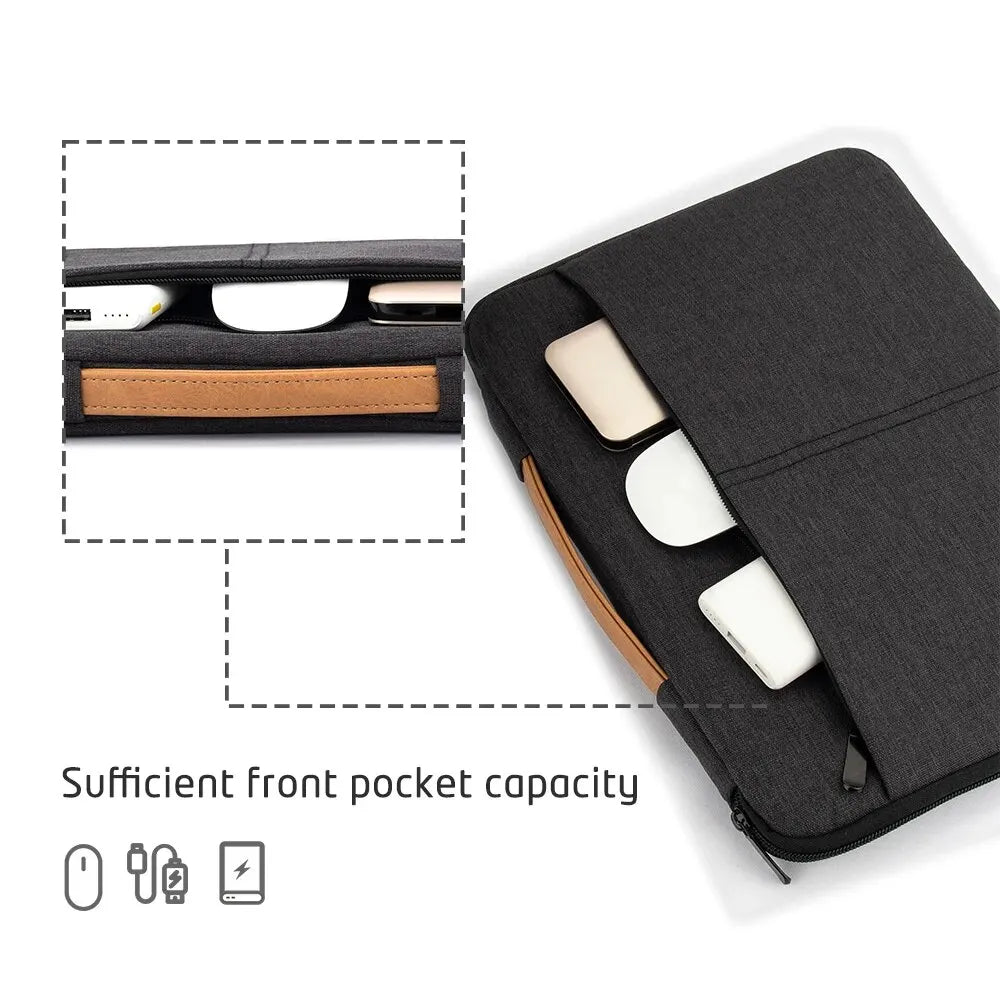 Protective Laptop Sleeve Case for 13.3-14.2 15-15.6 Inch New MacBook Pro M3 Max M2 M1 Slim Carrying Laptop Bag Men Women