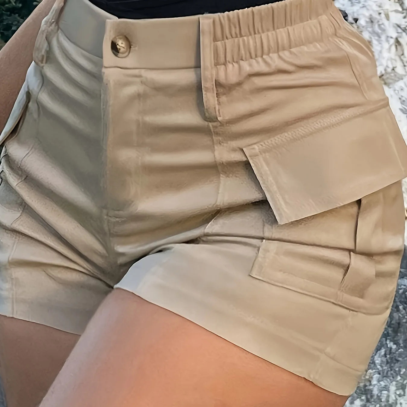 Fashion Shorts Women's New Solid Color Casual Comfortable Daily Street Style Woman Clothing High Waist Button Pocket Overalls