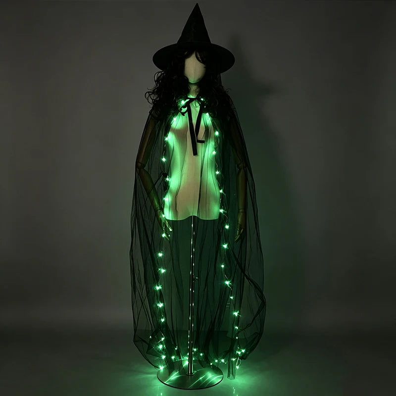 Wireless LED Neon Purge Mask & Fiber Optic Gloves, Scary Glow In Dark Mask for Halloween Carnival Cosplay Bar Birthday Party