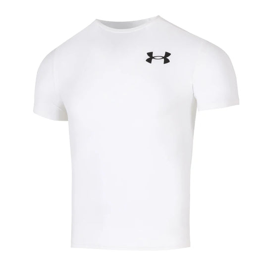 Underarmour Tight-Fitting Short-Sleeved Men's Fitness Clothing for Running and Training, Comfortable, Quick-Drying, Breathable, Stretchy, Close-Fitting Sports T-Shirt 1387560-100