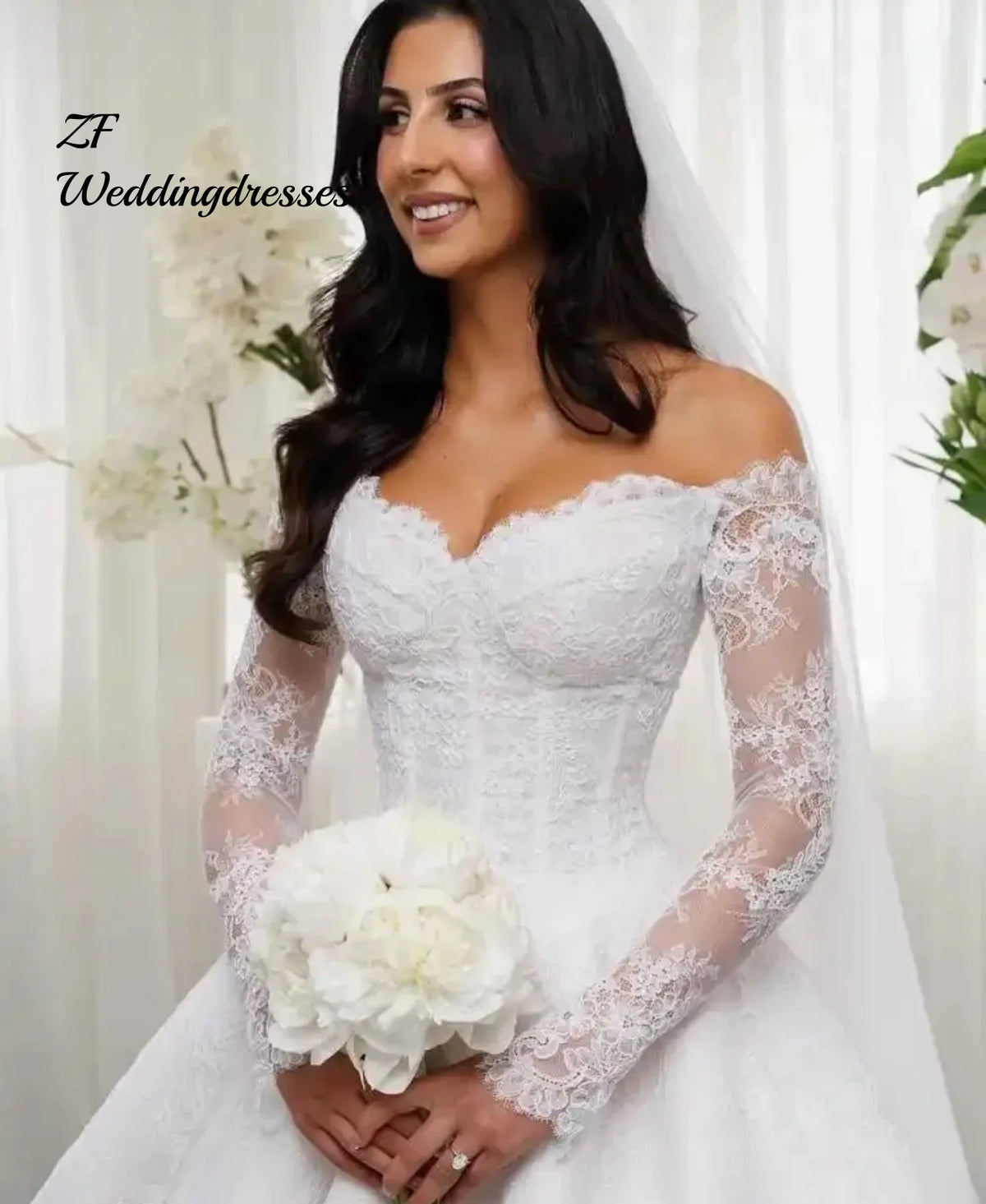 Customized Off Shoulder Mermaid Wedding Dress Lace Appliques Sweetheart Long Sleeves Bridal Gown Princess Vestidos De Novia 2026