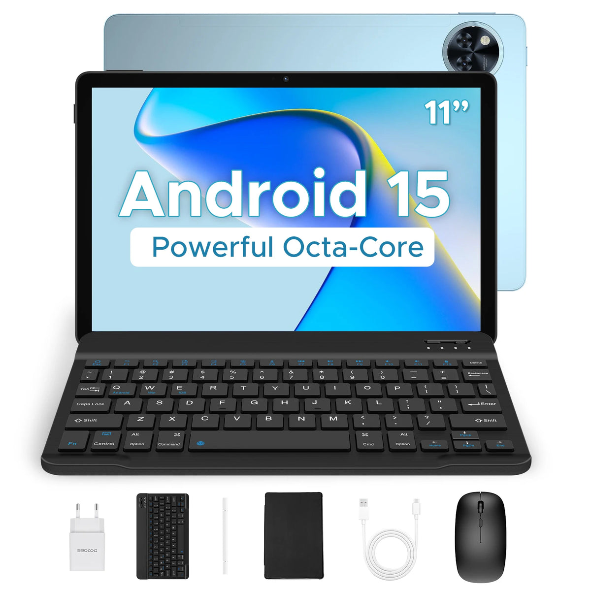 DOOGEE U11 Android 15 Tablet 11" Ultra-clear 90Hz Display 16GB(4+12) 128GB 8580mAh Battery Unisoc T606 octa-core Dual Speaker