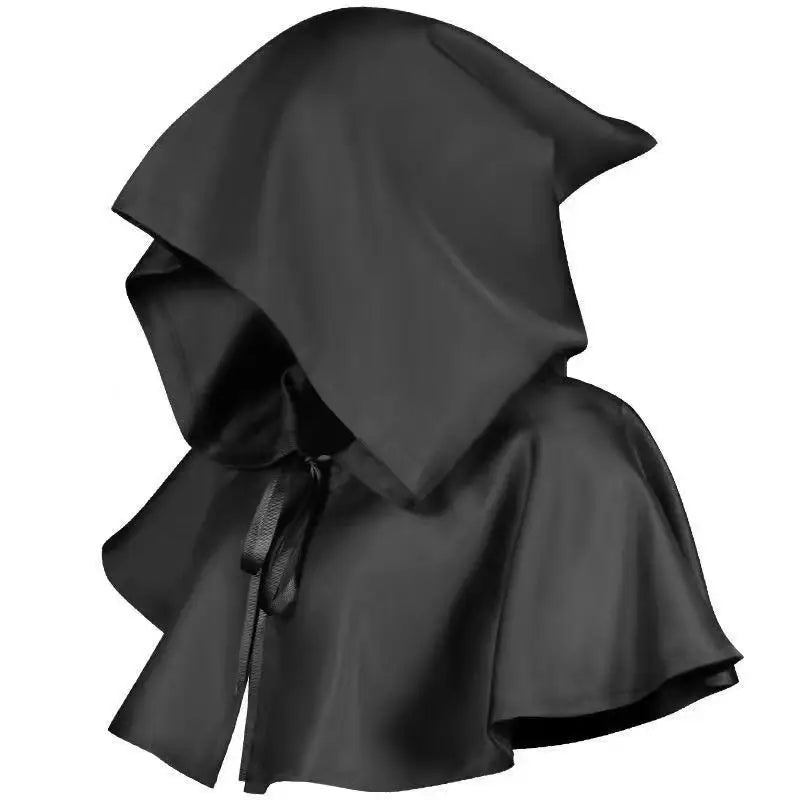 Halloween Plague Doctor and Cloak Costume Props Long Nose Beak Leather for Adult Reaper Cloak Medieval Black Hat
