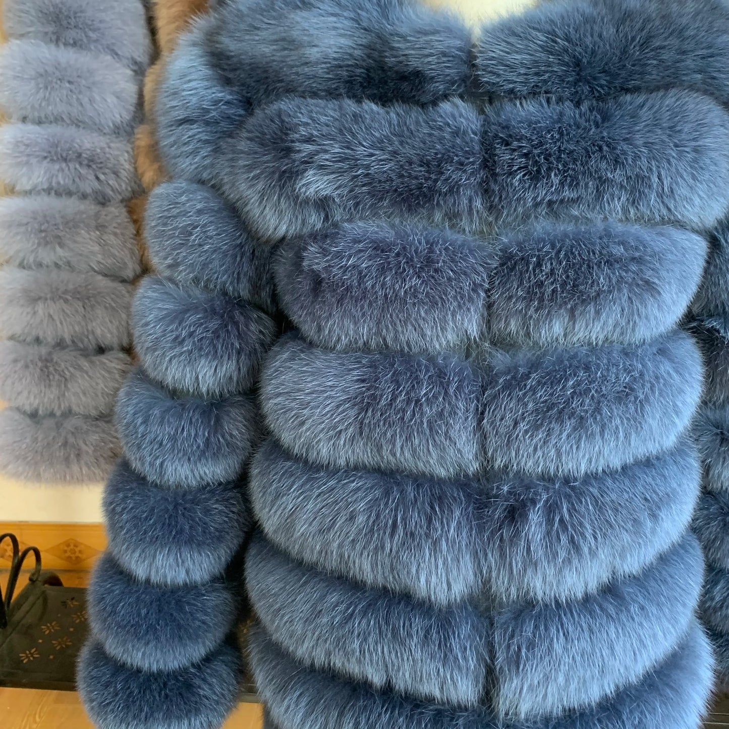 NEW Style Length Sleeves 4in1 Real Fur Coats Women Natural Real Fur Jackets Vest Winter Outerwear Women Fox Fur Coat Quality Fur