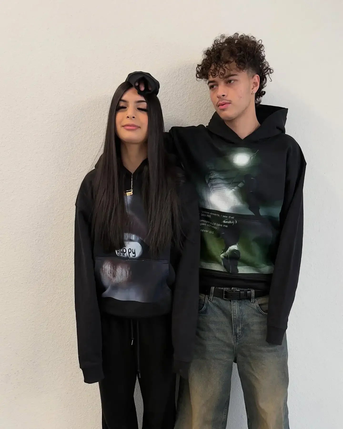 Vintage Embroidery Print Hoodies Women Grunge Sweatshirt Tops Streetwear Harajuku Gothic Y2k Style Hoodie Women Clothing