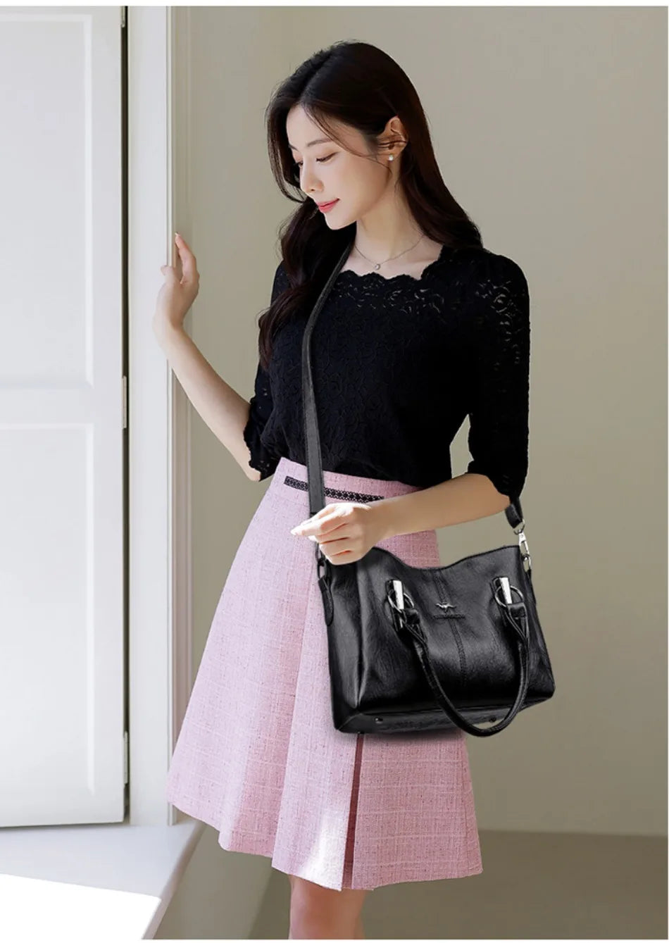 High-quality Soft Leather Luxury Handbags Women Bags Designer High-capacity Ladies Crossbody Hand Bags for Women 2024 Sac A Main