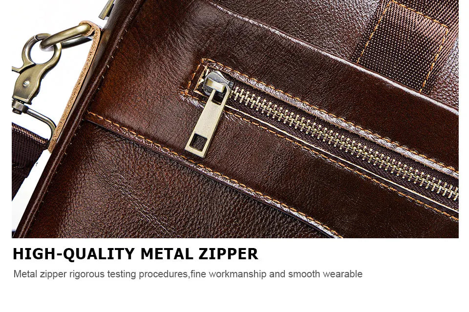 Genuine Leahther Men Briefcase Portable Office Handbag for Laptop Bag High Quality Business Messenger Shoulder Bags Travelling