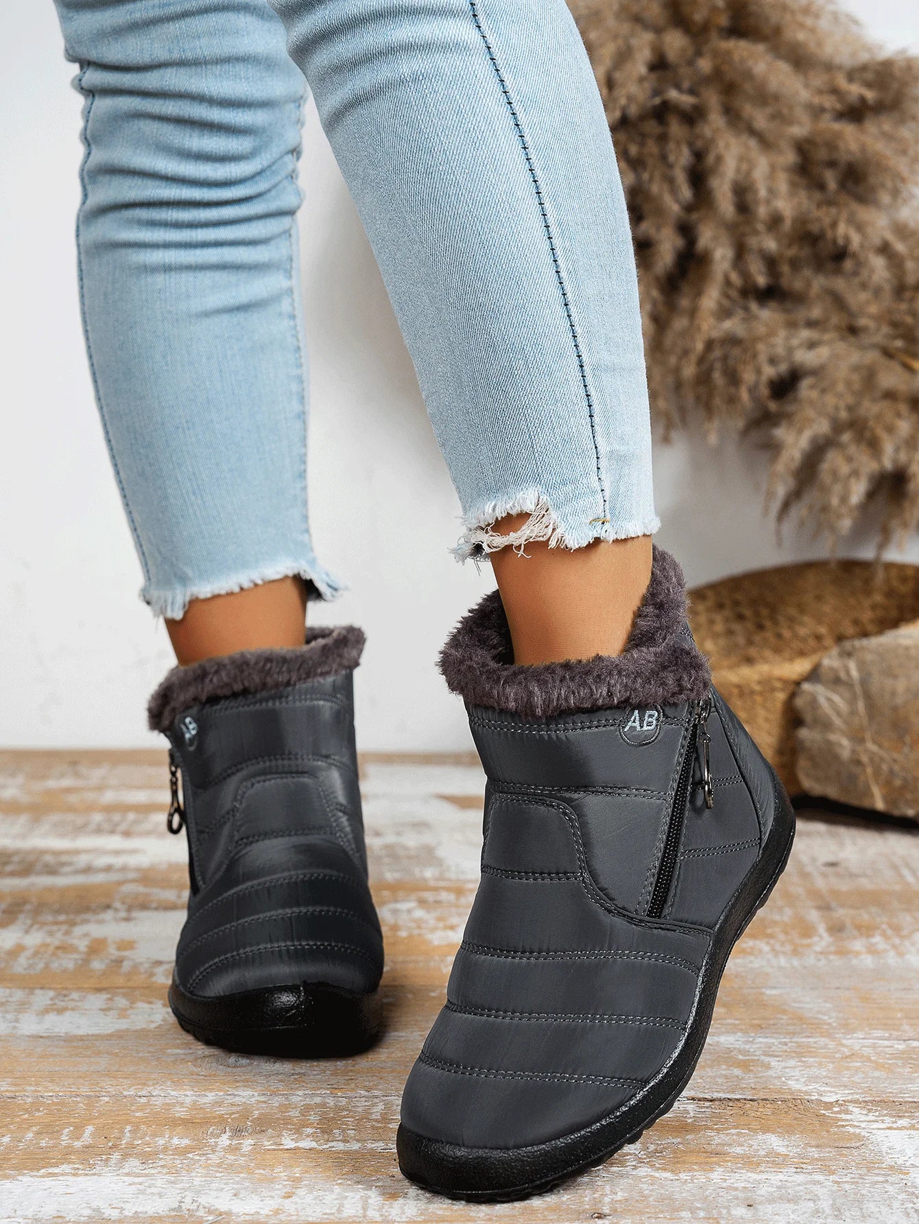 Women's shoes Solid-color warm mid-calf cotton boots women's Winter shoes Cotton boots cheap shoes clearance free shipping