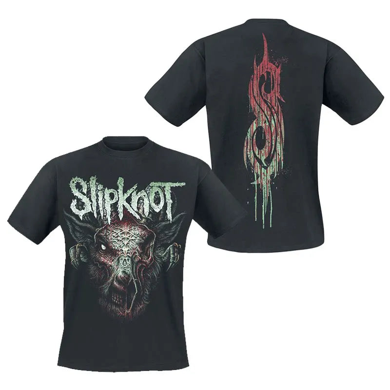 Photo SLIPKNOT Gothic Style Band T-Shirt 100% Cotton Graphic Tee Men Women Summer Streetwear Top