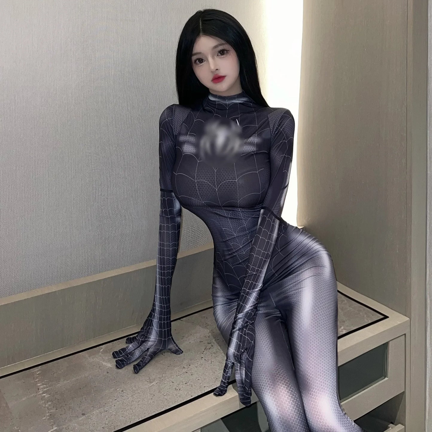 MJ Spider Woman Superhero Cosplay Costume Miles Morales Spiderwoman Spidey Superhero Halloween Bodysuit Zentai Suit Jumpsuit